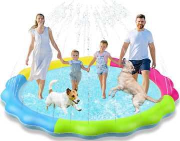 Jasonwell Non Slip Dog Splash Pool (Muticolor-97)